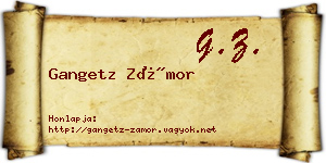 Gangetz Zámor névjegykártya